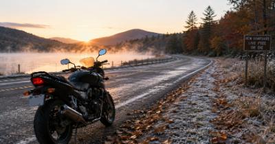 Cold Morning Motorcycle Safety in New Hampshire