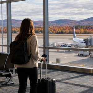 A traveler prepares luggage and documents for a holiday trip after an October DWI arrest.
